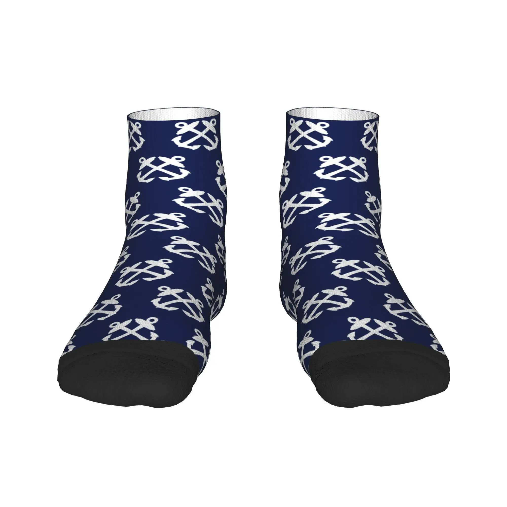 

Boatswains Mate Crossed Anchors - белые носки, чулки в стиле Харадзюку, всесезонные носки, аксессуары для подарка на день рождения унисекс