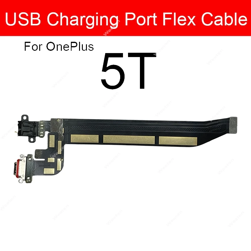 USB Charging Flex Cable For Oneplus 1+ 5 6 7 8 9 5T 6T 7T 8T Pro 9R 9RT Charger Jack Dock Port Connector Flex Cable Parts