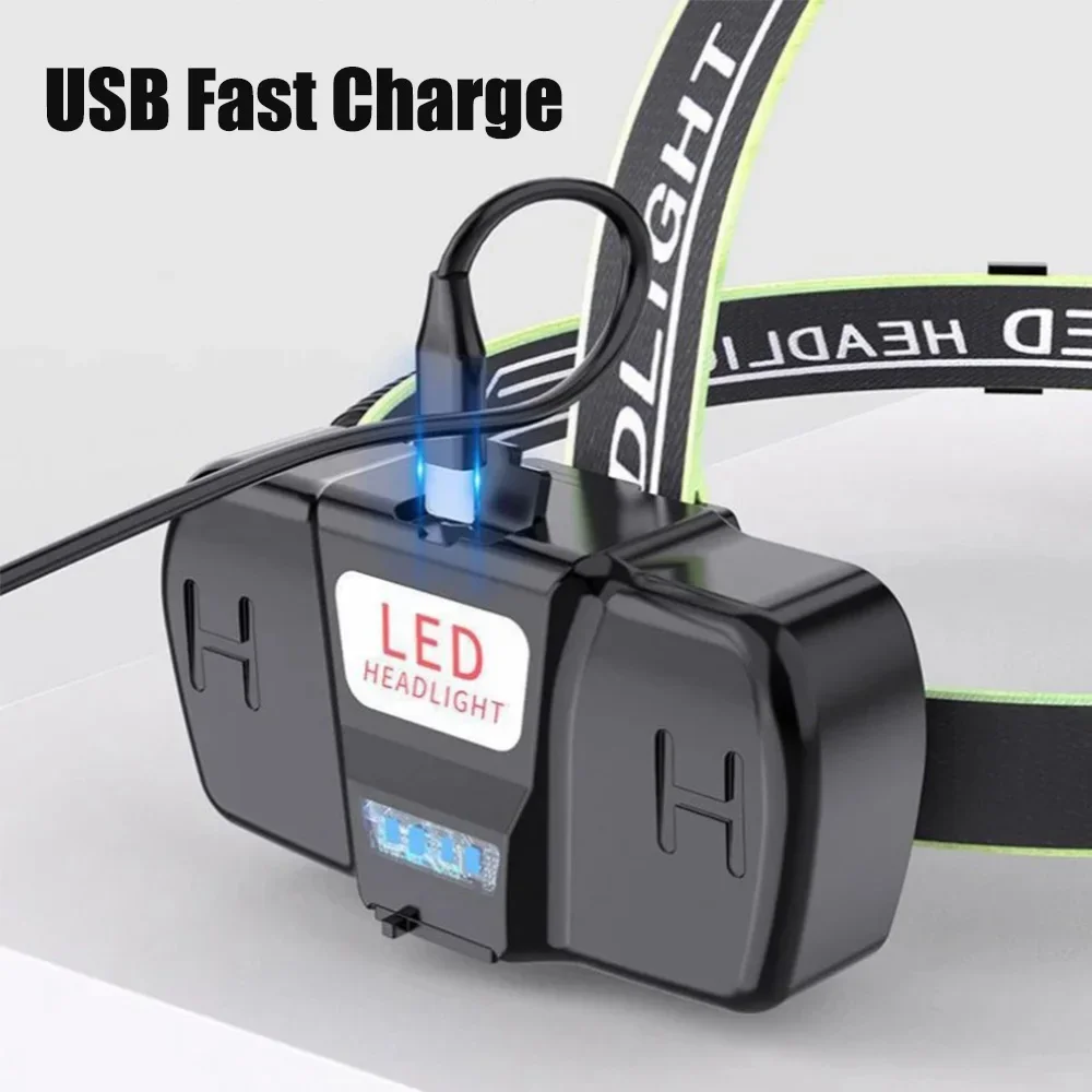 ไฟหน้าสีขาว + UV เซ็นเซอร์395nm lampu depan LED USB แบบซูมได้ชาร์จไฟได้ไฟฉายคาดศีรษะอัลตราไวโอเลตสำหรับการล่าสัตว์ตกปลาตั้งแคมป์18650