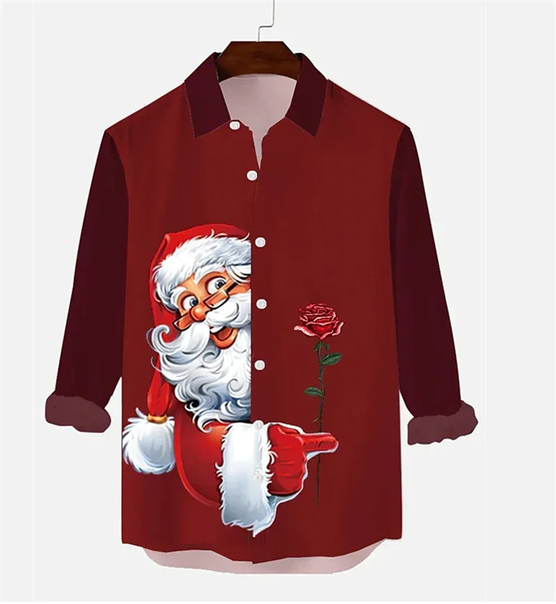 Christmas shirt colorful Happy New Year HD pattern 2024 new model launched high quality soft material comfortable plus size