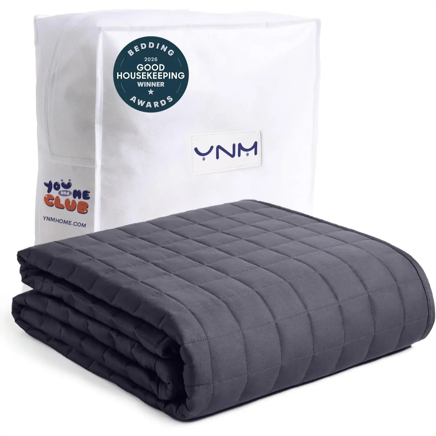 

15lbs Weighted Blanket For Adults Heavy Bed Throw Blanket With Cooling Glass Beads For All Season Use 48x72 Inches Twin Full Dark Grey