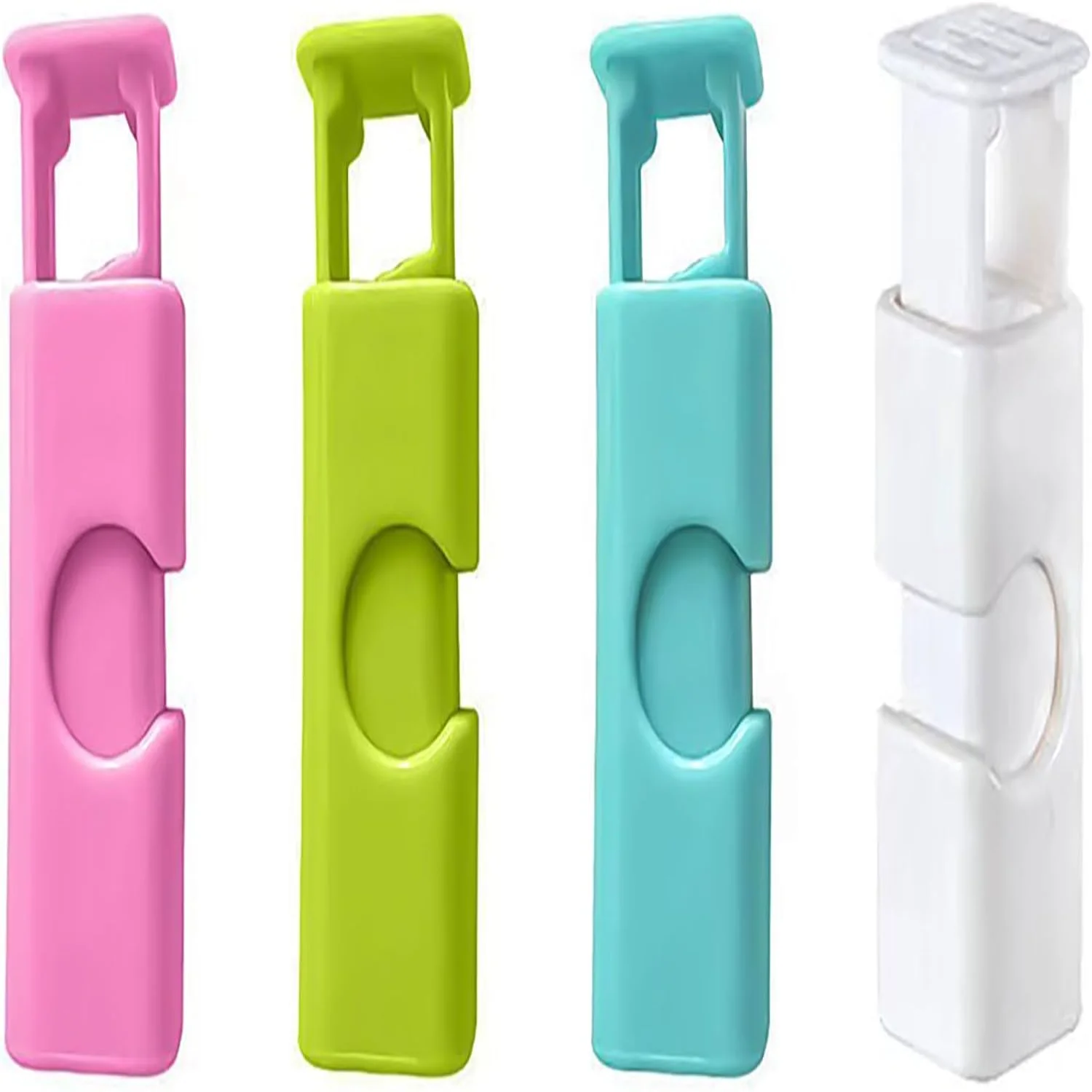 8 PCS Squeeze and Lock Bread Bag Clips - Food Snack Packaging Plastic Sealing, Moisture Proof Stay Fresh