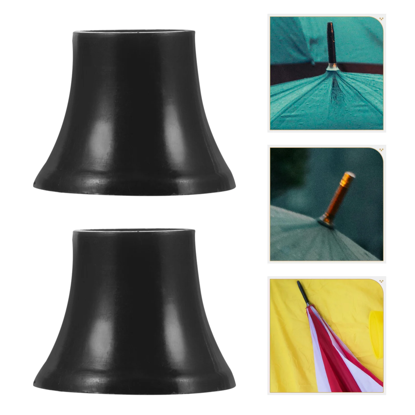 2 Pcs Umbrella Accessories Replacement Tops Cover Folding Caps Tip Protector Sun Tips Pole