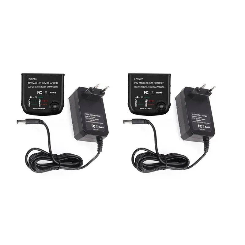 

ABKJ-2X Li Battery For Black Decker 10.8V 14.4V 20V LBXR20 LB20 LBX20 LBX4020 Electric Drill Screwdriver Tool,EU Plug