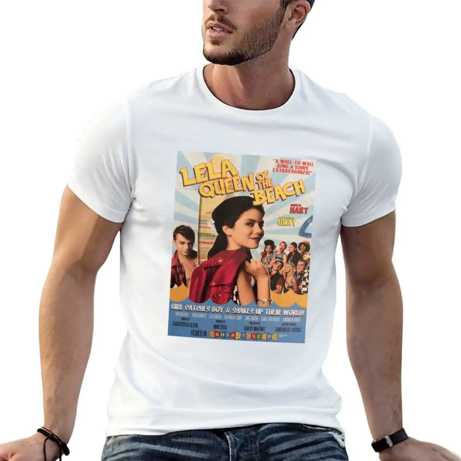 

Lela Queen of the Beach T-Shirt kawaii clothes man t shirt vintage anime shirt oversized t shirt T-shirts for men cotton