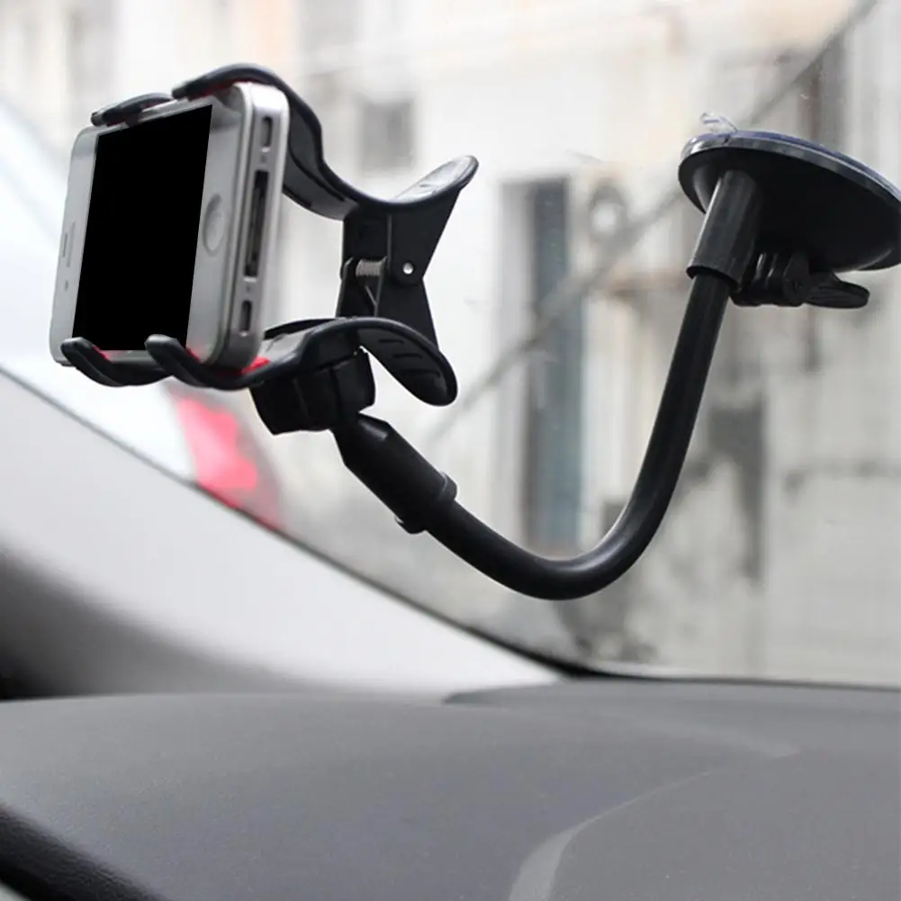 360° Rotating Car Phone Holder Universal Windshield Dashboard Cellphone Accessories Mount GPS Auto Stand Phone Flexible Bra Y5C7