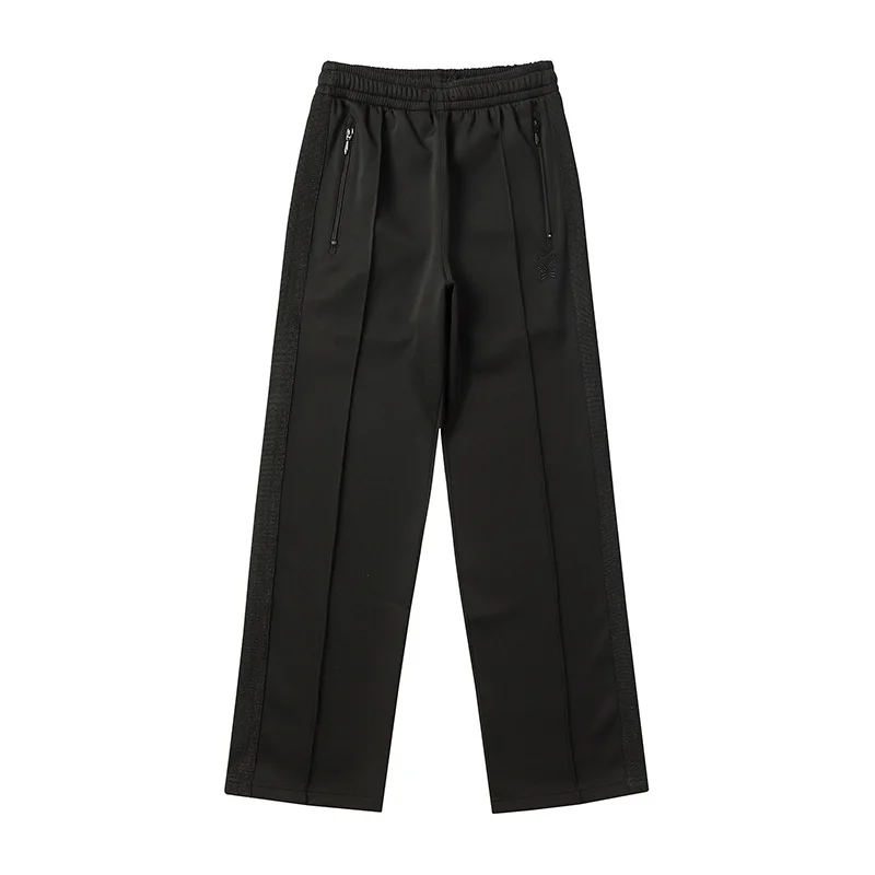 

Good Quality Black Men Woman Pants Fashion Street Side Edge Weaving Stripe Embroidery Loose Joggers Sweatpants Trousers