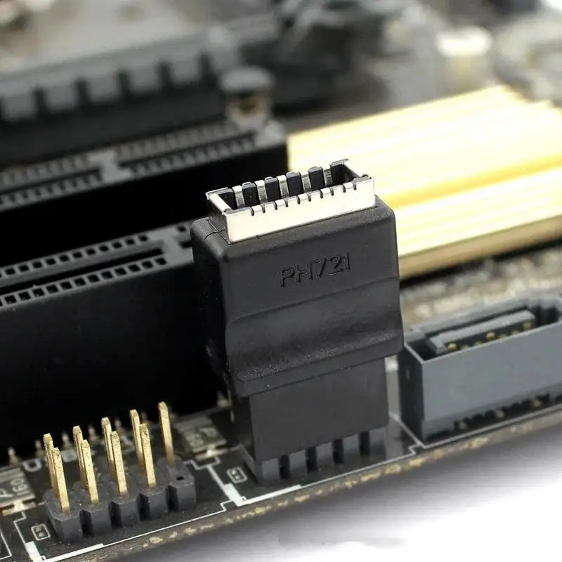 (New)Motherboard USB 2.0 9-Pin To Type-E Front Panel Header USB2.0 9pin Male To Type-E Female Adapter For Desktop PC Motherboard