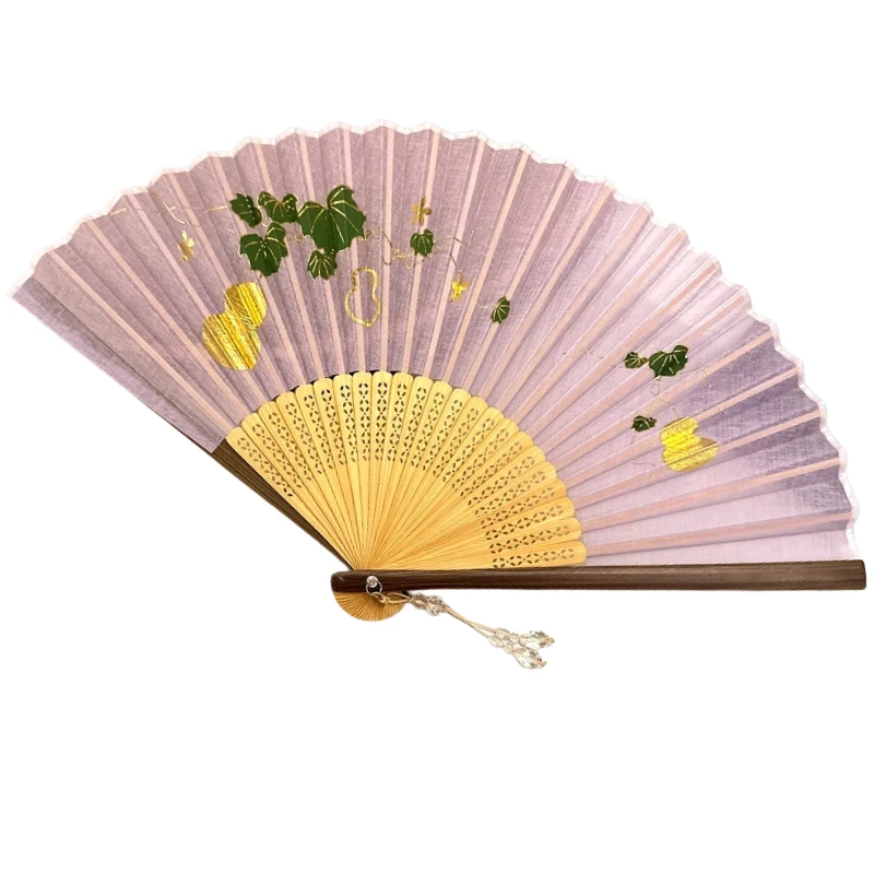 Vintage Chinese Style Silver Folding Fan Cute Summer Cooling Fan Photo Runway Prop Fan Chinese Style Summer Women's Dance Fan