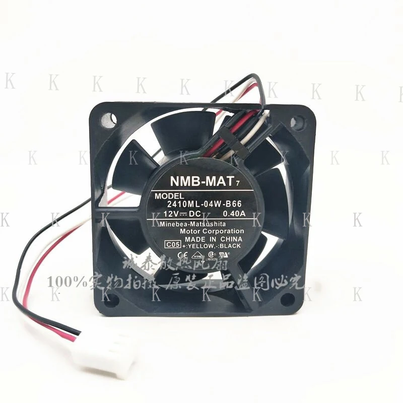 

C 1PC FOR NMB-MAT 2410ML-04W-B66 6025 12V 0.40A 6CM 3-wire cooling fan #xz