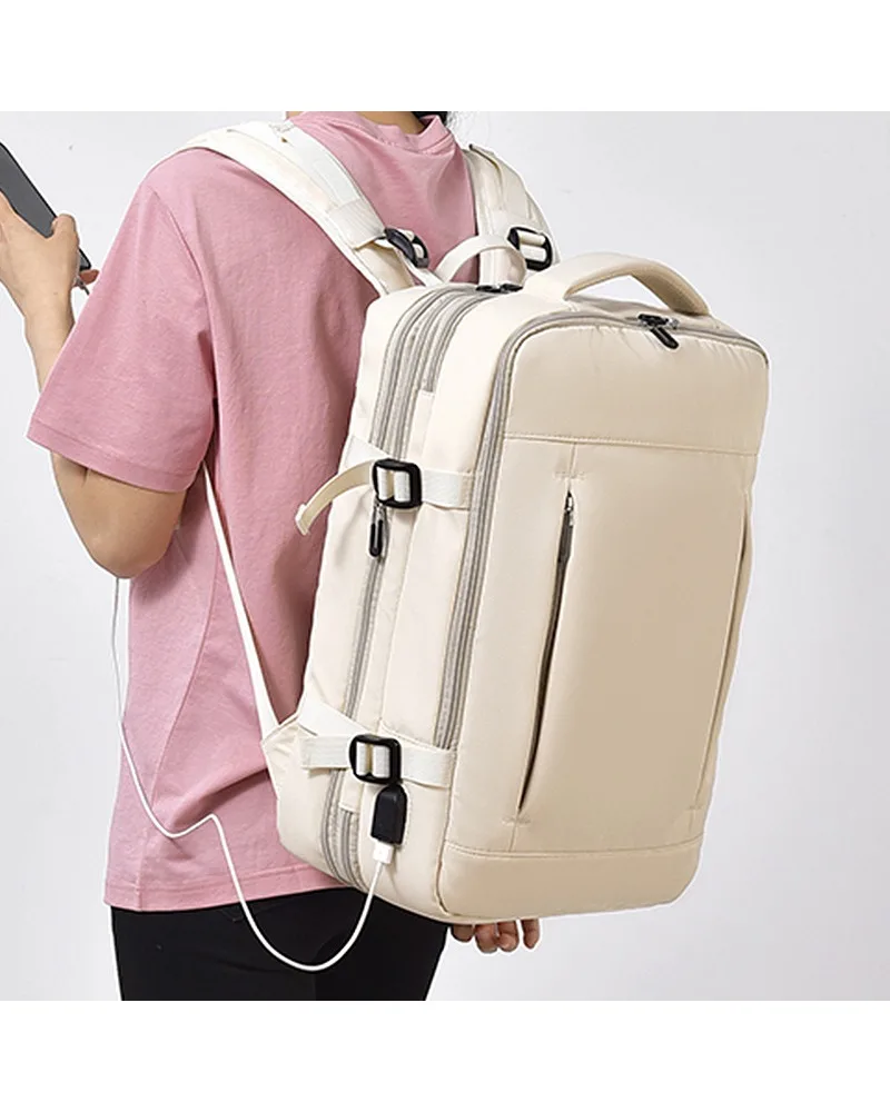 Large capacity waterproof computer bag multi-functional luggage travel expansion travel backpack leisure backpack men and women