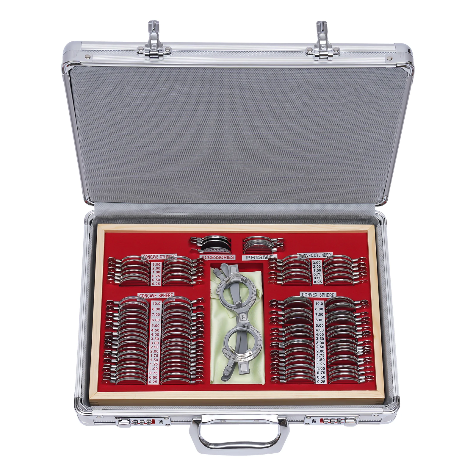 104-delige optische proeflensset Professionele optometrielenzenkit Visietestlenzen Set met draagtas en oogkaart
