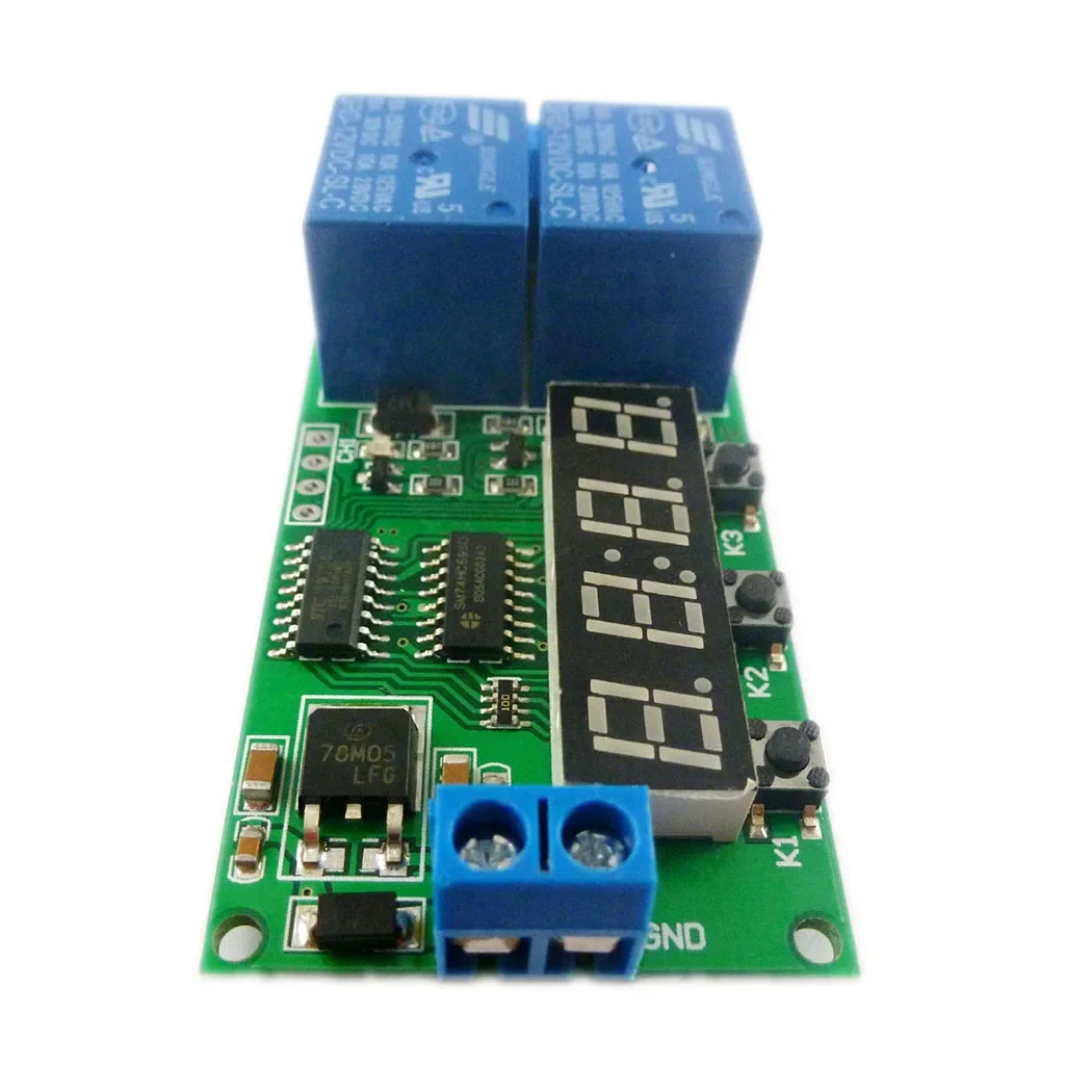 DC 5V 2 CH 9 function Delay Timer Relay Module Controller Motor Reverse Cycle Loop Timers Interlock Latch Switch Board LED