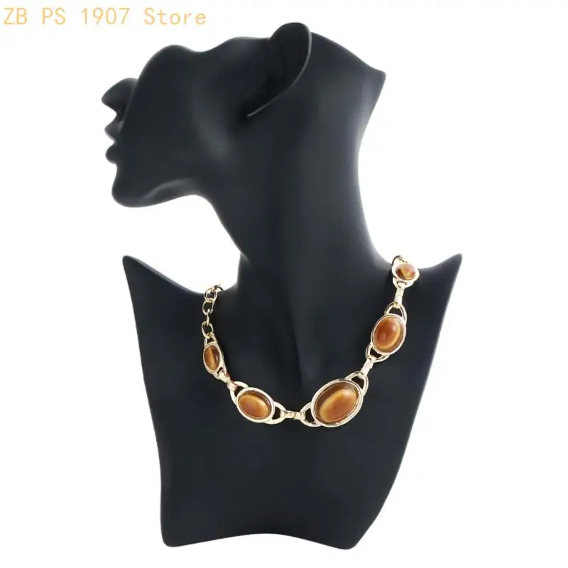 Contemporary Abstract Pendant Necklace Modern Aesthetic Collarbone Chain 55KA