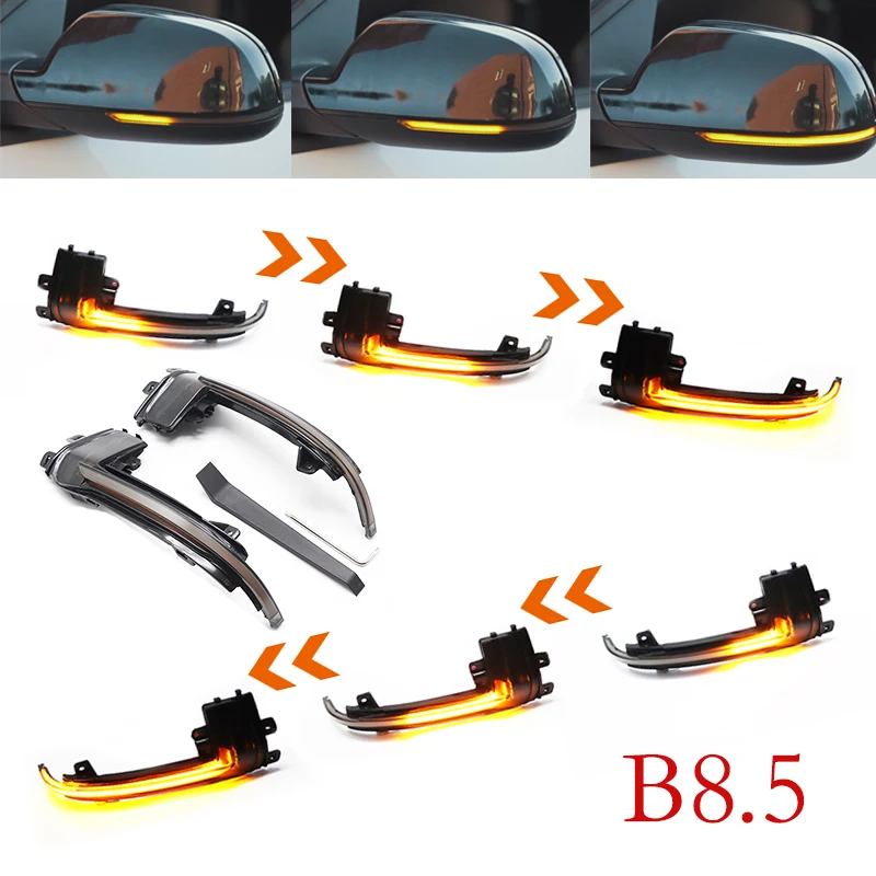 

2 Pieces Sequential Rearview Mirror Indicator Blinker Lamp For Audi A4 A5 S5 B8.5 RS4 RS5 Dynamic Scroll LED Turn Signal Light