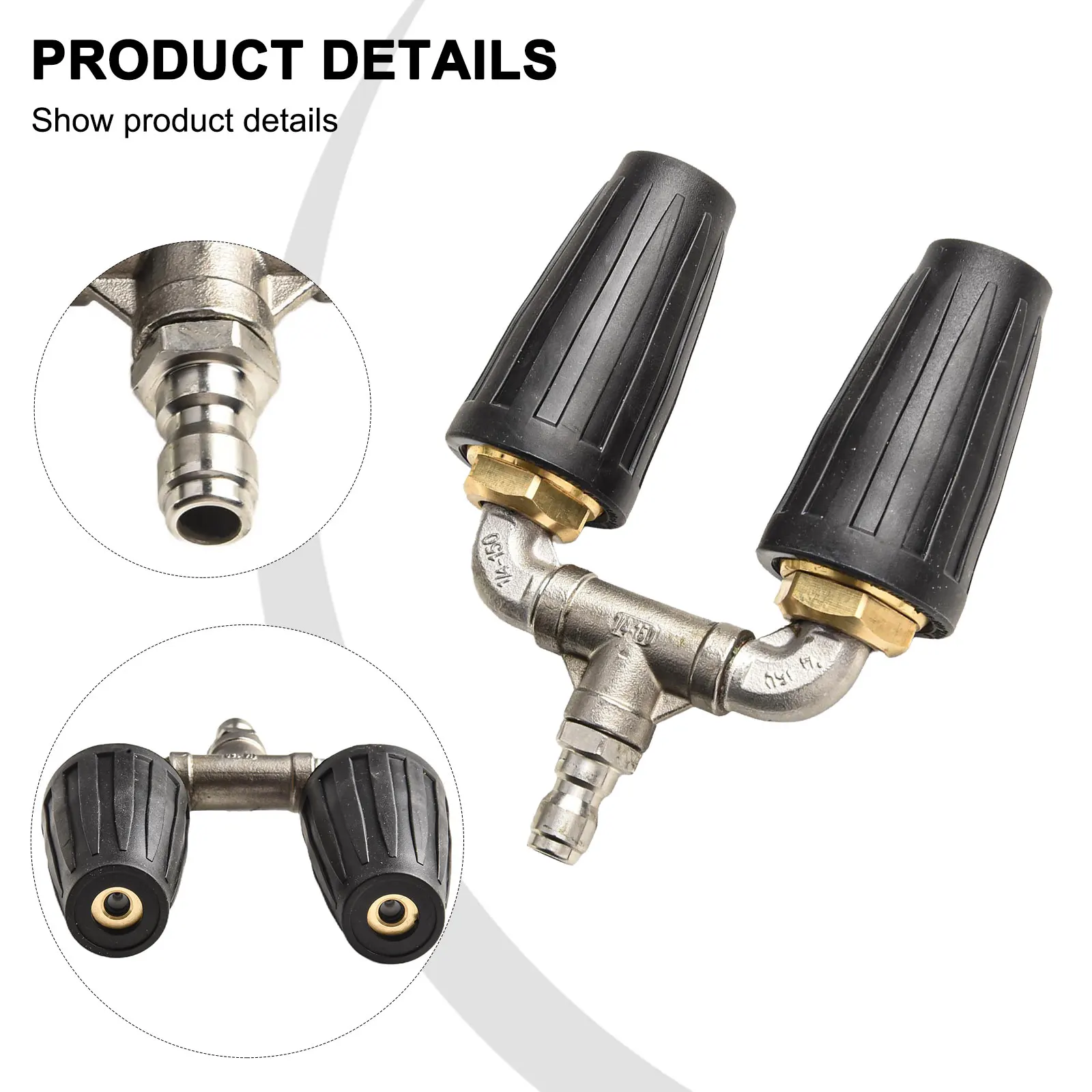 High Pressure Washer Rotating Dual Turbo Nozzle Spray Tip1/4\