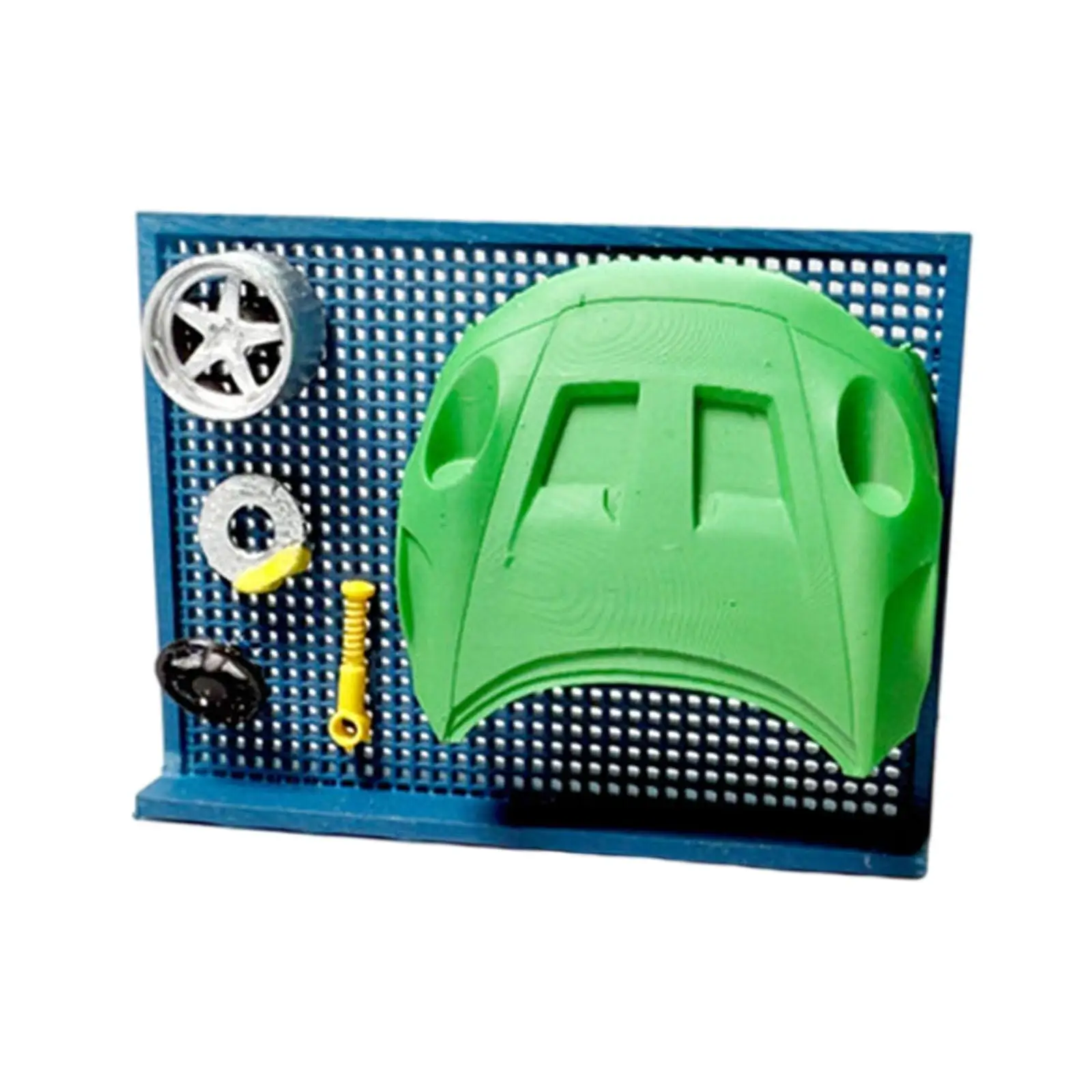 

Масштабная модель автосервиса 1:64: миниатюрные детали, колесные диски, пластиковые инструменты для сборки гаражных моделей