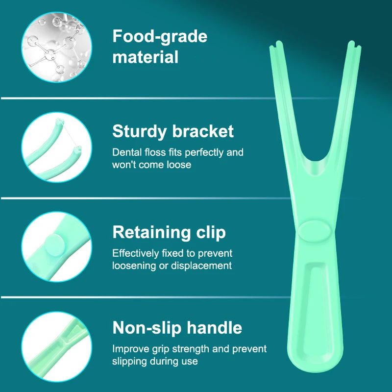 1/2Pcs Reusable Pick Holder Y Shape Plastic Dental Floss Rack Teeth Clean Care Tool Without Dental Floss Oral Hygiene Toothpick