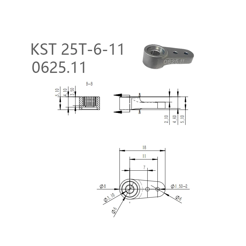 KST 25T-6 سلسلة ذراع مؤازرة معدنية ذراع هزاز مؤازر CNC
