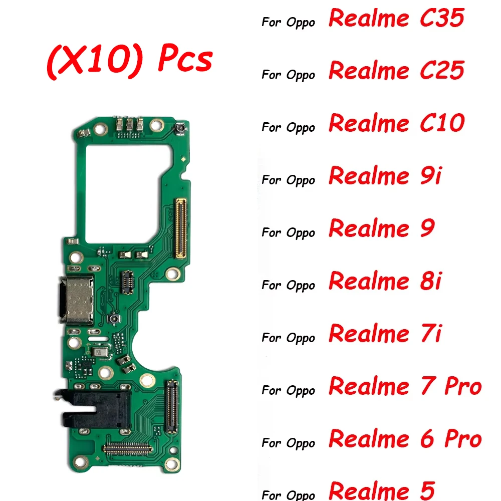 

10 шт., USB-порт, зарядное устройство, док-станция, разъем для зарядки, кабель FLex, плата микрофона для Oppo A15 A15S A17 A32 A55 5G A93 A96 5G