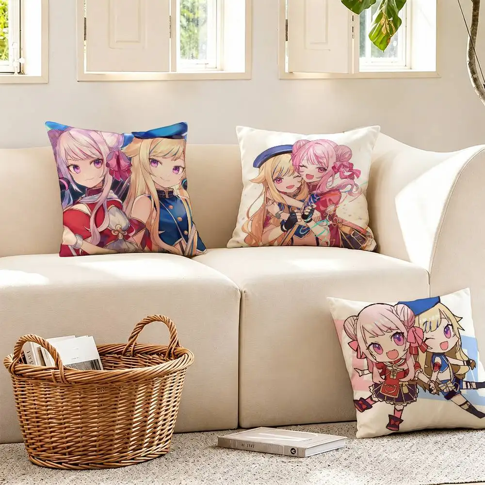 H-HIMEHINA VTuber Pillow Case for Sofa Living Room Home office Decor Protective Cover