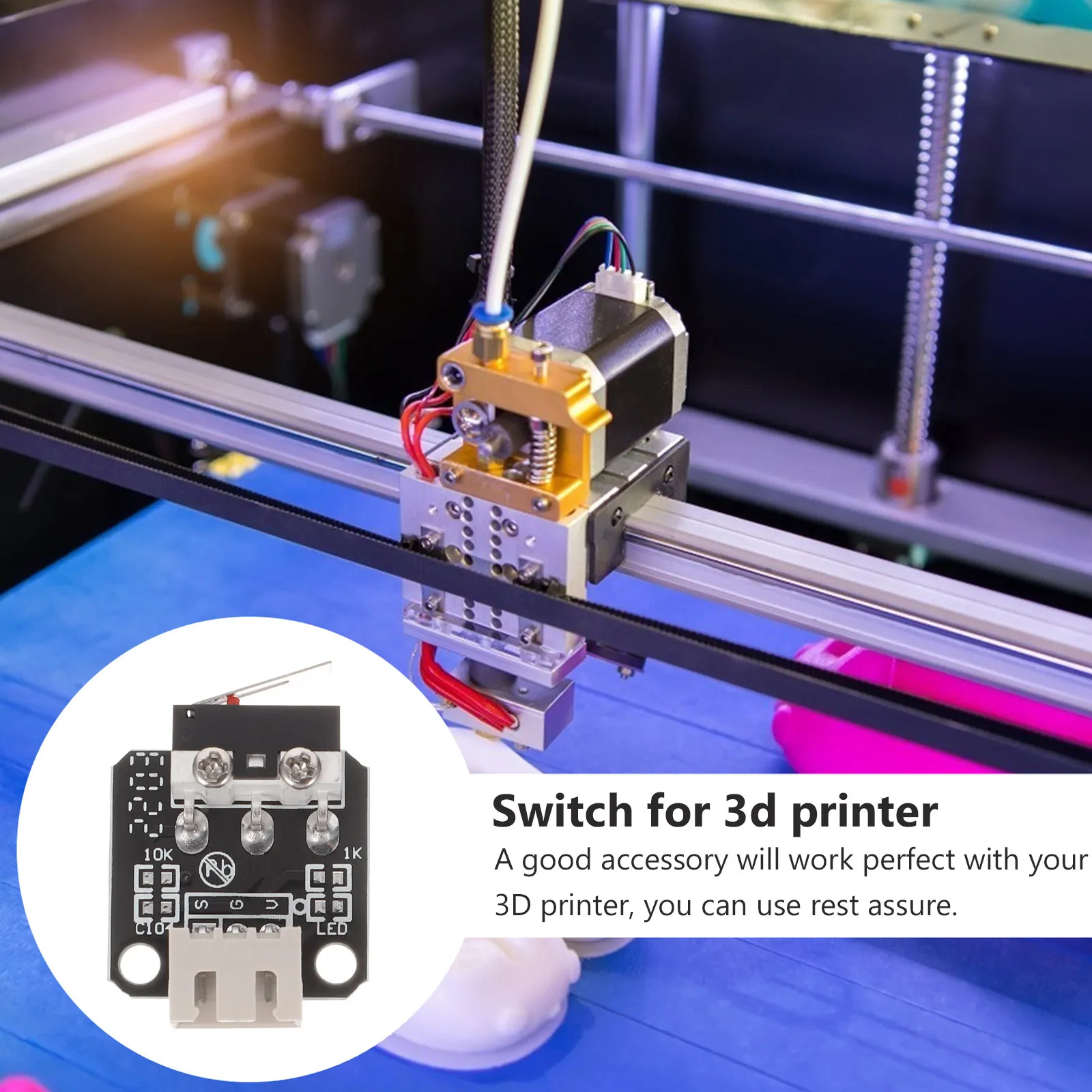 

5Pcs 3D Printer Parts Limit Switch Accessories Mechanical Endstop Micro Switch Reliable Pcb Material Easy Installation Safe Use