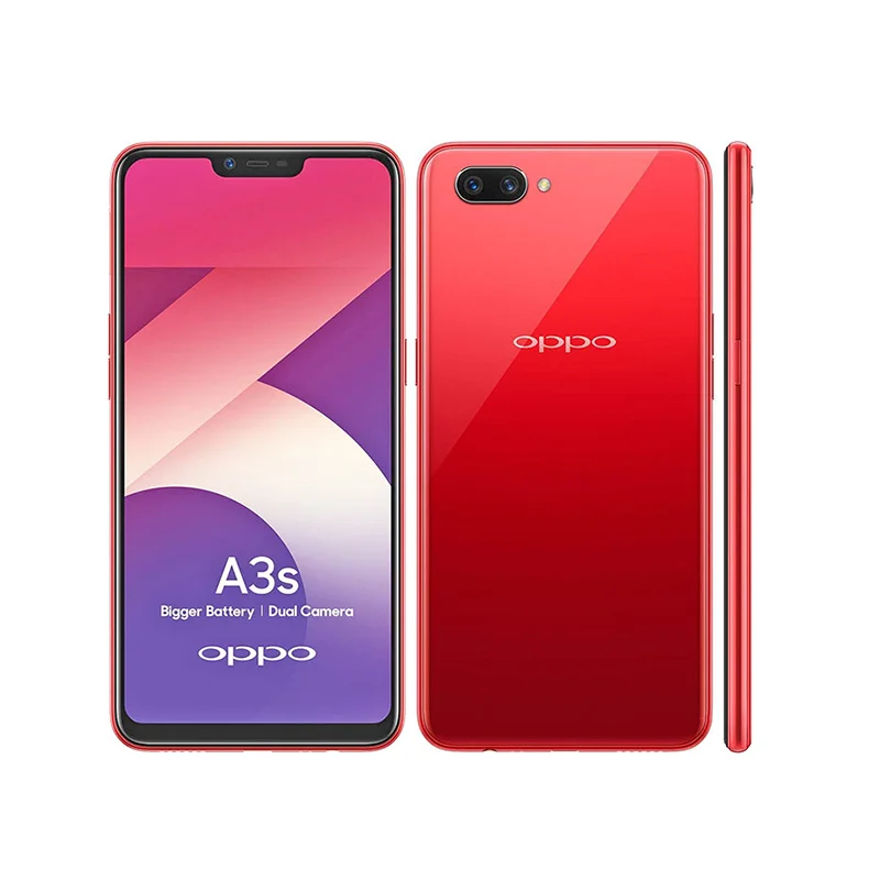 هاتف OPPO A3s 4G الذكي CPU Qualcomm Snapdragon 450 6.2 بوصة 4230 مللي أمبير في الساعة 13 ميجابكسل كاميرات أندرويد هاتف مستعمل