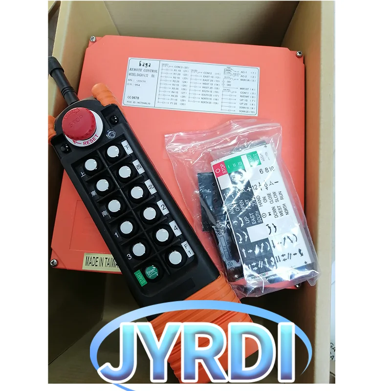 

Saga L12 10 buttons double speed Industrial Wireless Radio Crane Remote Control switches Hoist overhead bridge Crane Controller