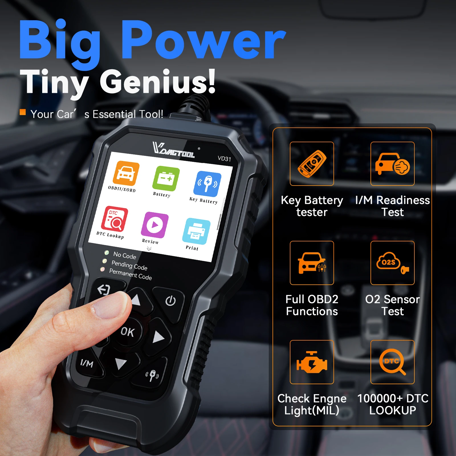 VDIAGTOOL VD31 Мощный диагност – обзор и цена Health Power Tools