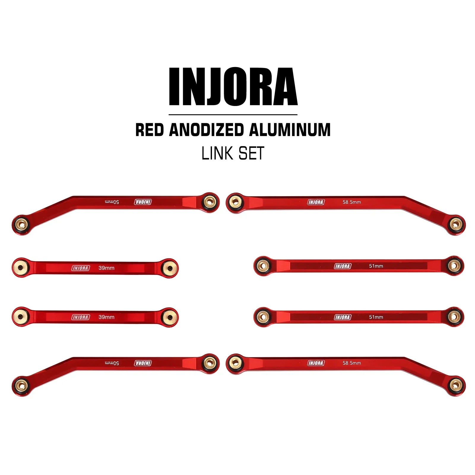 INJORA High Clearance 4 Links Set Upgrade for 1/24 RC Crawler Axial SCX24 C10 JEEP JLU Ford Bronco Base Camp 4Runner