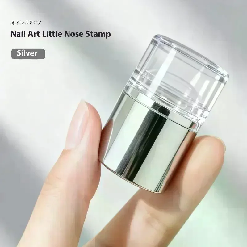 Przezroczysty Mini Stempel do Paznokci z Skrobakiem Szablon do Manicure Projektowanie Paznokci Polerowanie Szablon do Paznokci Forma do Paznokci Narzędzie do Manicure