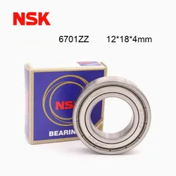 Japan NSK 6701ZZ High Speed Bearing 5/10PCS 12x18x4 mm ABEC-7 Thin Ball Bearings 6701Z Ball Bearings 6701-2Z Metal Sealed