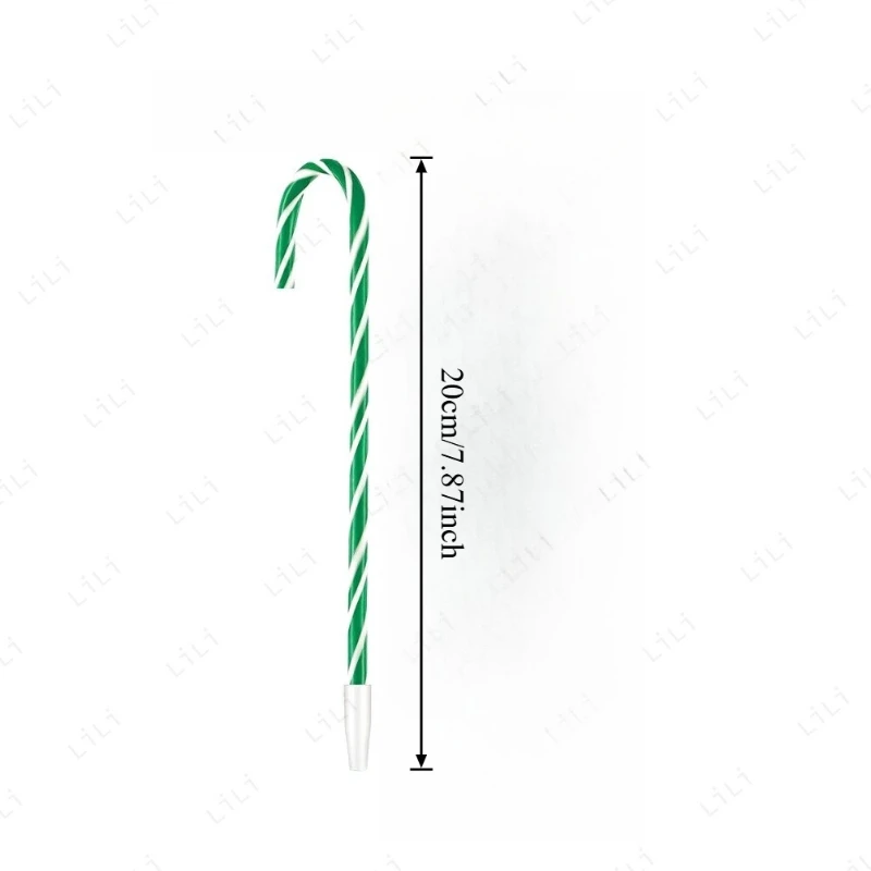 عيد الميلاد مخطط قلم حبر جاف الحلوى الملونة قصب على شكل قلم حبر جاف هدية عيد القرطاسية هدية