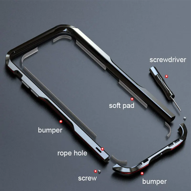 Luphie Metal Bumper for iPhone 12 Pro Max 11 Case SE Aluminium Frame Protective Cover for iPhone X Xs MAX Xr 7 8 Plus Bumper