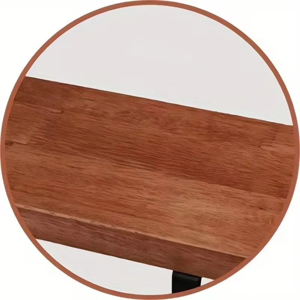 Rust-Proof Wall Mounted Double Pole Towel Rack Metal Bathroom Storage Wooden Top Towel Rack Space-Saving Towel Rack Home Storage