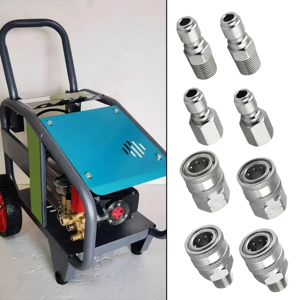 Stainless Steel 38 Quick-Connect Adapter Kit For High-Pressure Washers Quick Connector Adapter Garden Tools