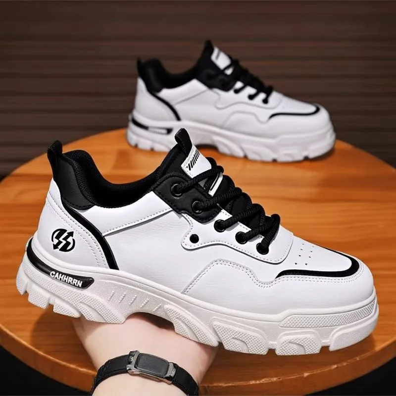 Men's Casual Sports Shoes Waterproof Anti-Slip Dirt-Resistant for Work And Labor Outdoor Leisure Black Safety Shoes for Autumn
