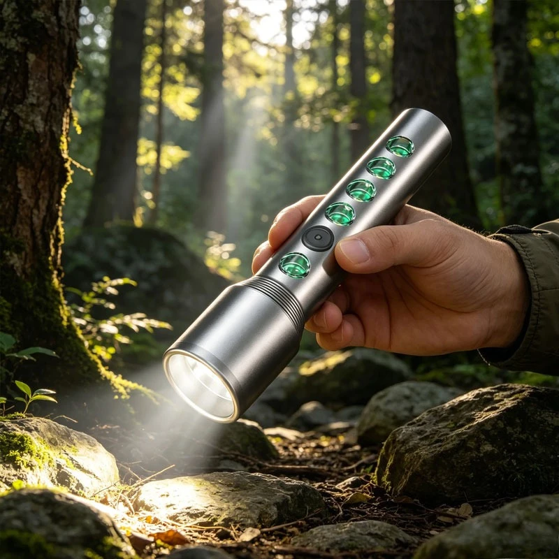 

Multiple Light Sources Flashlight Multi-function LED Flashlight with Side Lights Emergency Flashlight with Auxiliary Side Lights