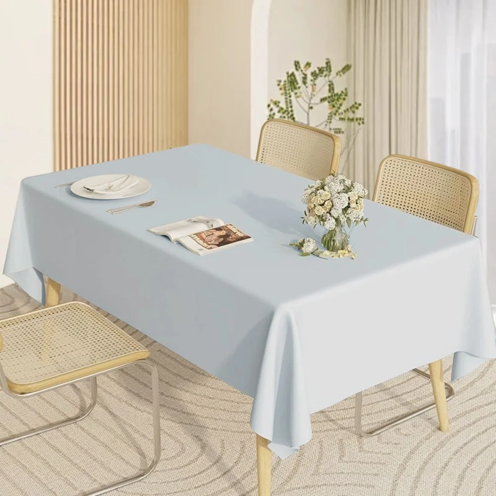 

Водонепроницаемая маслостойкая прямоугольная скатерть с морщинистой тканью для элегантных вечеринок и свадебных столов