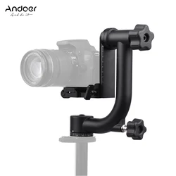 Andoer Heavy Duty Metal Panoramic Gimbal Tripod Head with Arca-Swiss Standard Quick Release Plate Aluminum Alloy