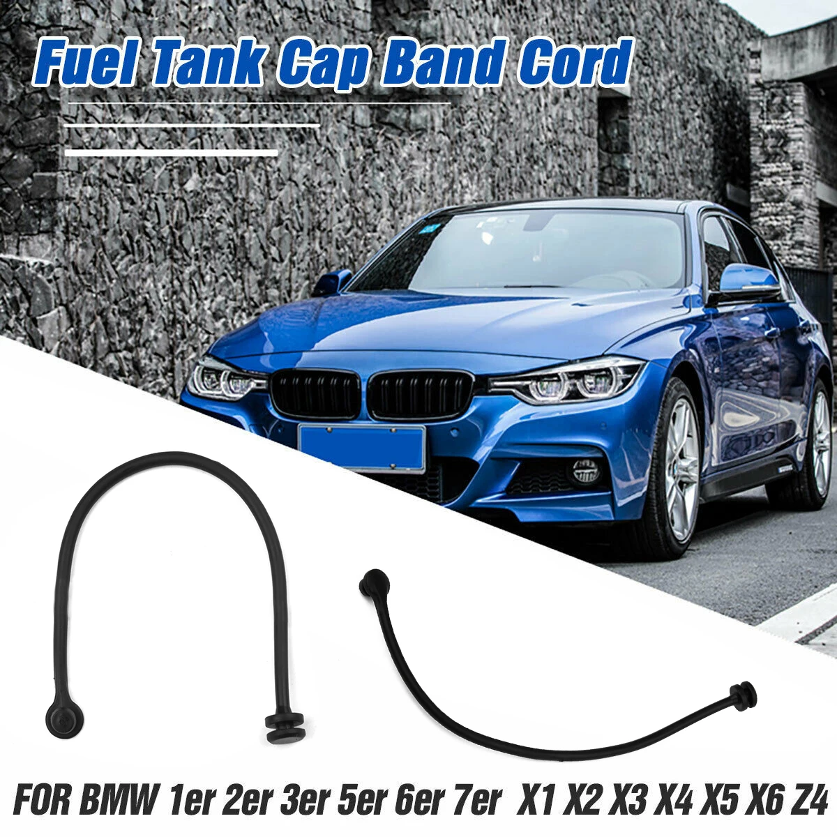 1pc Fuel Tank Cap Cable Wire 16117193372 For BMW 1/3/5/6/7 Series X3/X5/X6/Z4 NBR Band Cord replacement car accessory