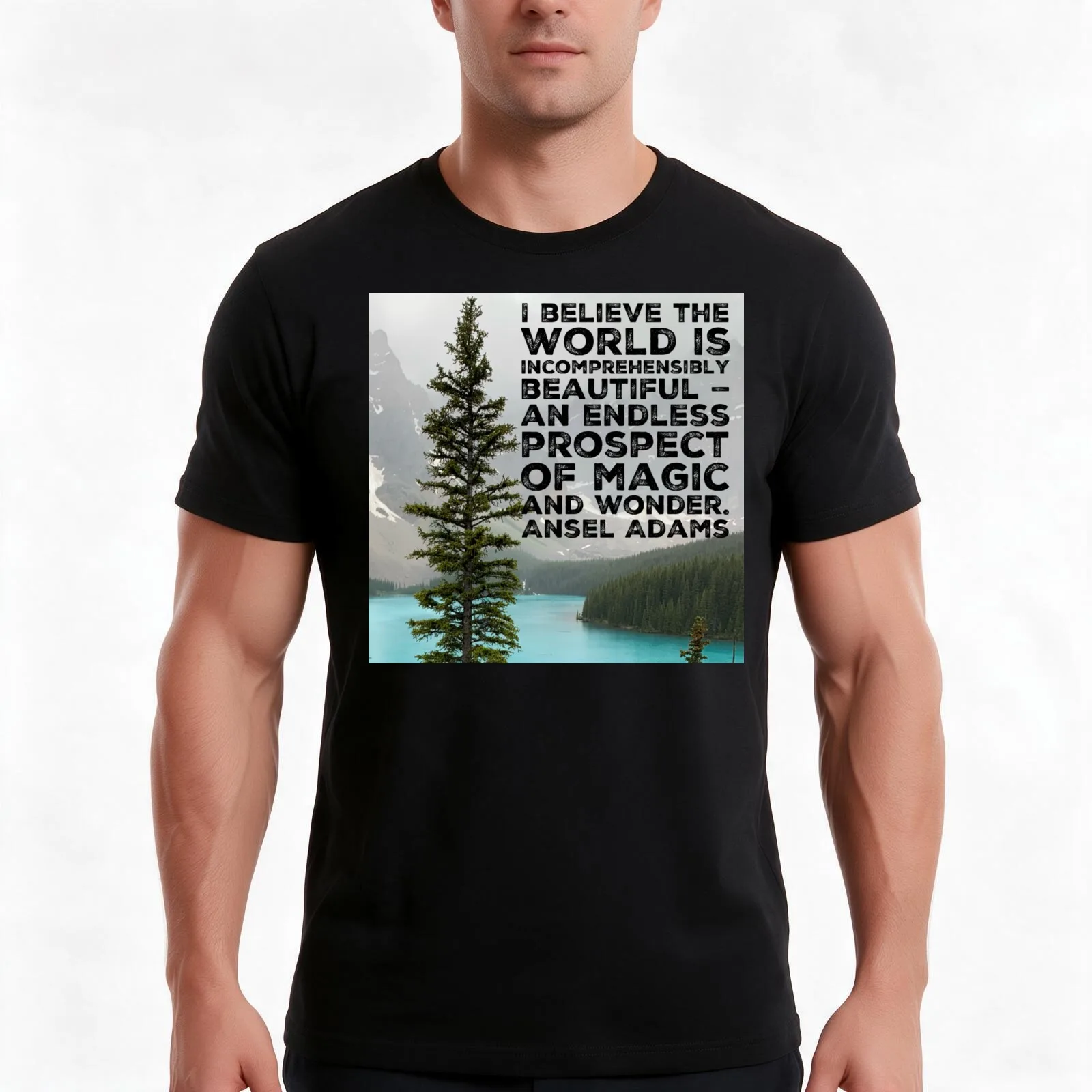 An Endless Prospect of Magic and Wonder- Ansel Adams T-Shirt, Summer Casual Cotton Tee, Oversized Streetwear Tops, 100% Cotton