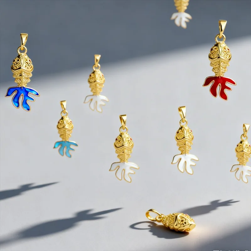 

4Pcs Pendants Brass Enamel Koi Fish Charms with Cubic Zirconia Animal Shape for DIY Jewelry Necklace Bracelet making Accessories