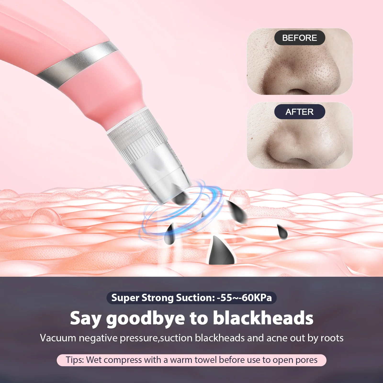 Diamond Microdermabrasion Machine Pore Vacuum Blackhead Removal for Skin Toning Skin Rejuvenation Facial Treatment Device