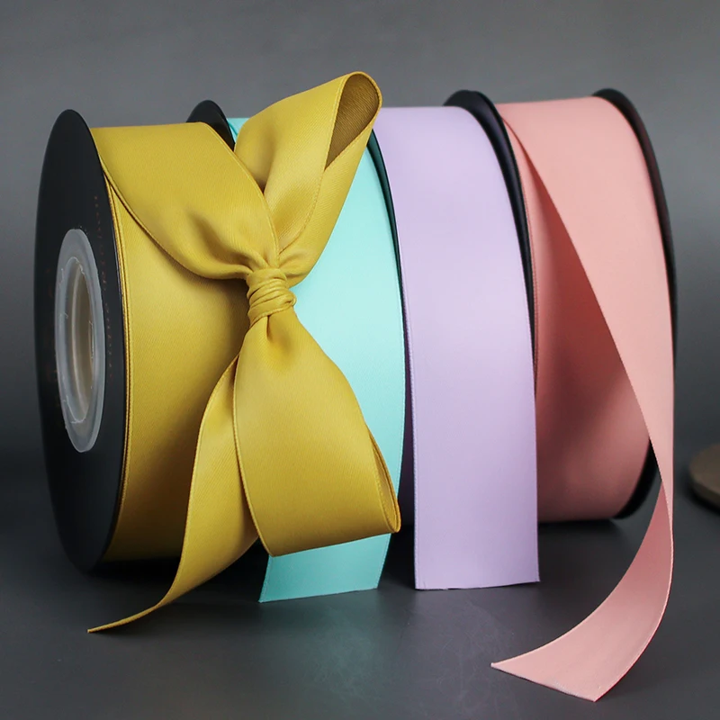 

18 Meters / Roll Wide 2.5cm Double Sided Multicolors Ribbon Gift Box Cake Packaging Tape Diy Hair Accessories Bow
