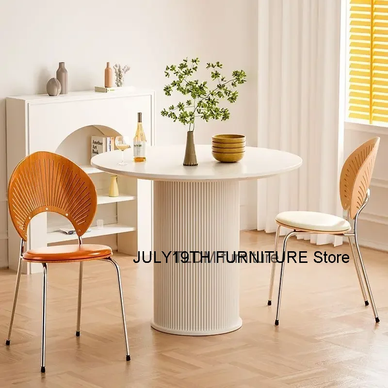 Small Onement Fashion Dining Table Round Unique Outside Entryway Reading Dining Table Balcony Simple Mesas De Jantar Furnitures