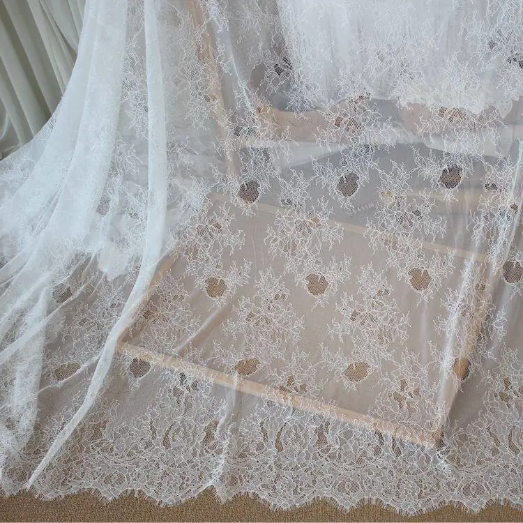 Thin Transparent 1.5 - Meter Wide Eyelash Lace Trim Soft And Skin - Friendly For Clothing And Wedding Dress Accessories