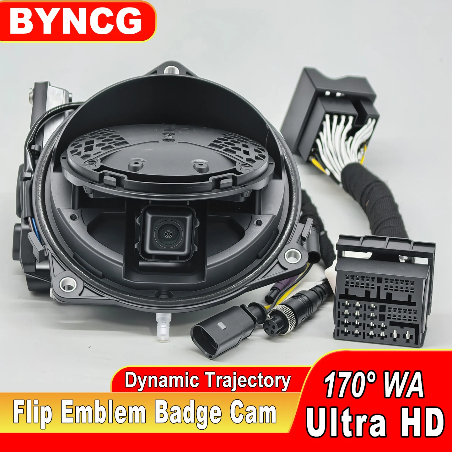 170 °   1080P MIB MQB Klappbare Emblem-Rückfahrkamera mit Dynamischer Trajektorie für VW T-Roc Golf 8 MK8 R-Line GTI GTE Arteon Passat B8