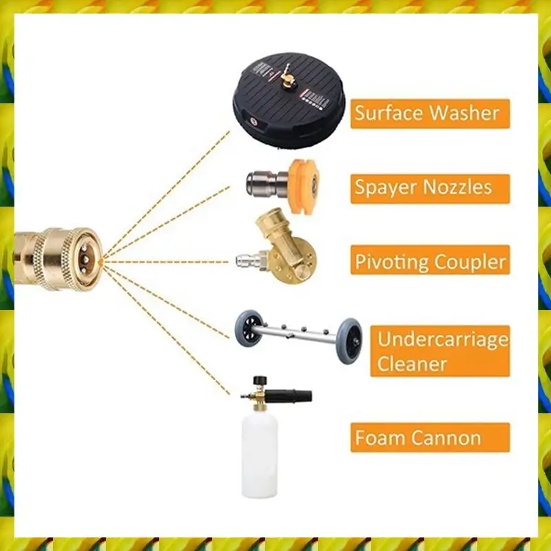 WFF 1 PCS Pressure Washer Extension, Universal M22 To 1/4Inch Quick Connect For Power Washers