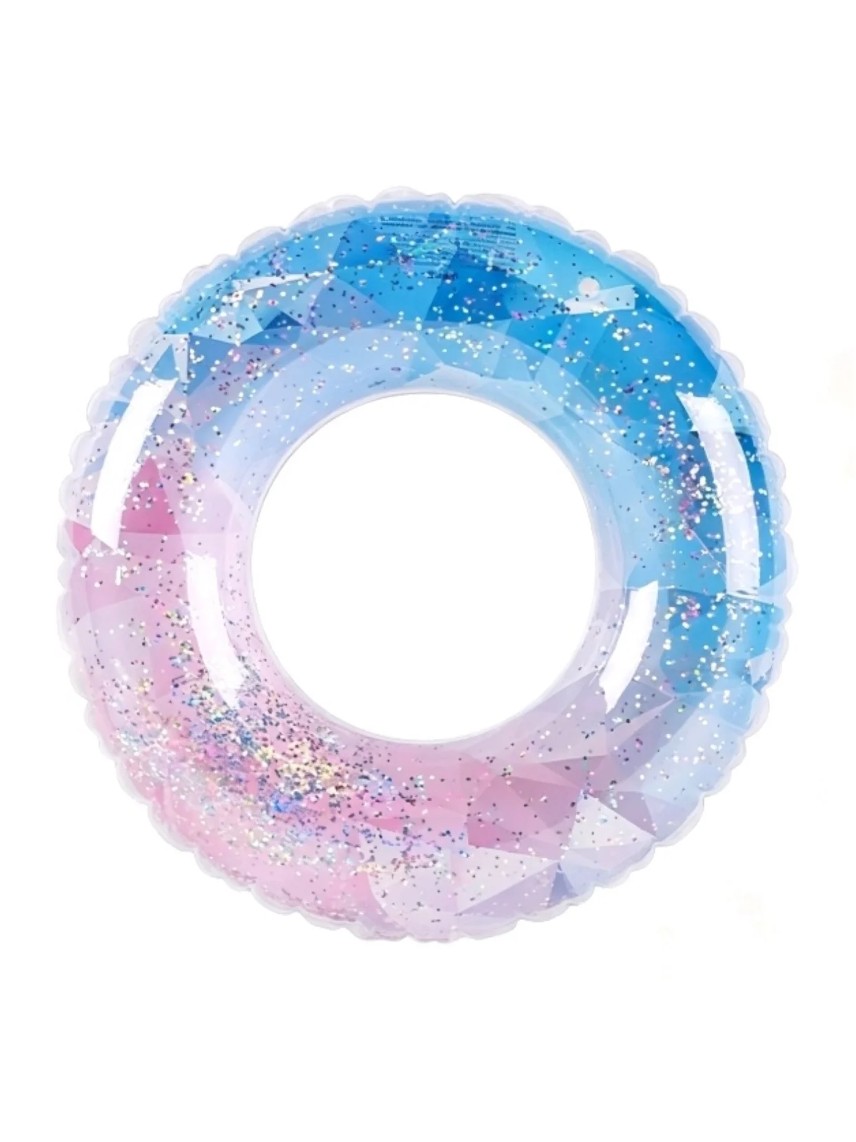 Gradient Diamond Glitter Inflatable Swim Ring 70& 90 Two Sizes Optional Pool Beach Water Floating Decor Inflatable Float
